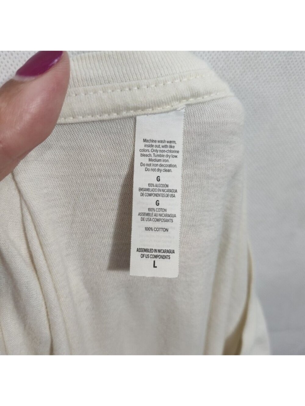Unbranded Tan Beige Louisiana Local Graphic T-Shirt Women Size L Crewneck FLAW - Picture 4 of 7